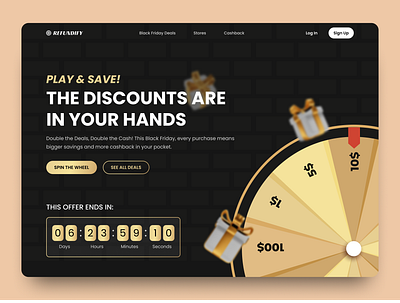 Black Friday Cashback Service black friday cashback discount figma fortune wheel money offer play present service spin timer ui ux webdesign wheel of fortune