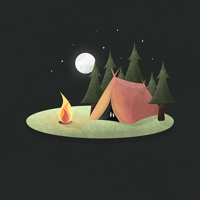 Hide 'N Seek art branding camp concept cozy design illustration mobile