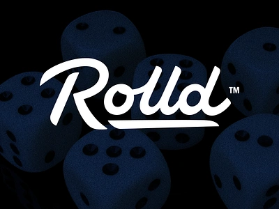 Rolld casino clean crypto custom flow font handlettering handwritten lettering logo logotype premium rebrand rolld script type unique wordmark