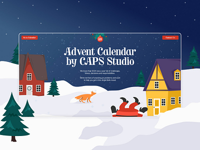 Advent Calendar website by CAPS Studio advent calendar animation christmas design graphic design illustration new year storytelling ui vector website