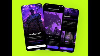 Landbound - Game Faction and Units Page app graphic design ui ui design ui ux