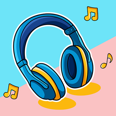 Modern Headphone Vector Icons in Stylish Design 3d