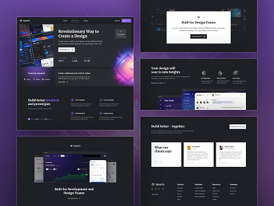 Page #1 of Squarix - UI Kit for Landings cta feature footer free freebie header hero kit landing page quickit reviews squarix template theme udix ui ux web website