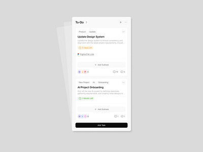 To-Do Cards animation button card cards cta design management product team ui user ux uxui