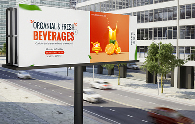 Billboard Design for Beverages app branding design graphic graphic design illustration logo typography ui ux vector