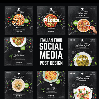 Social Media Post Design for Italian Food app branding design graphic design illustration logo typography ui ux vector