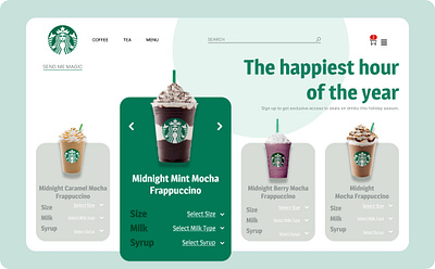 Starbucks coffee green starbucks ui uiux