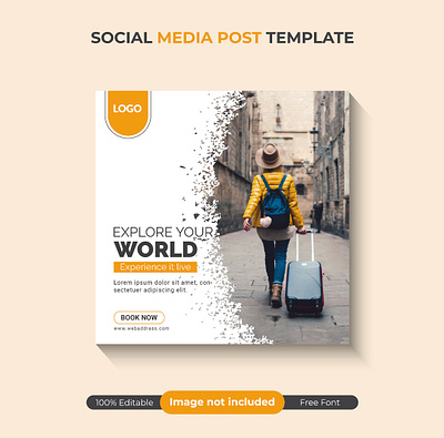 Social Media Post Template Design for Branding app branding design graphic design illustration logo typography ui ux vector