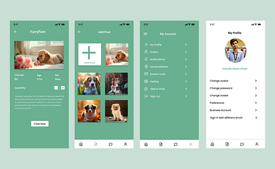 Pet Mobile App Design branding graphic design illustration mobile apps ui ux