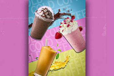 Shakes and Coffee shop poster ad coffee juice poster shakes