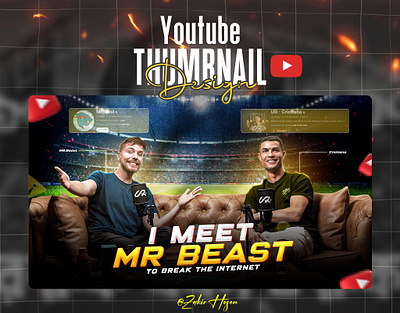 YouTube Thumbnail Design For Cristiano Ronaldo And Mr. Beast 3d branding cr7 cristioanorolando graphic design logo motion graphics mr. beast mrbeast mrbeastandcristianoronaldo mrbeastwithcristianoronald thumbnaildesigner thumbnaillikeronaldo thumnaildesign ui youtubethumbnaildesign