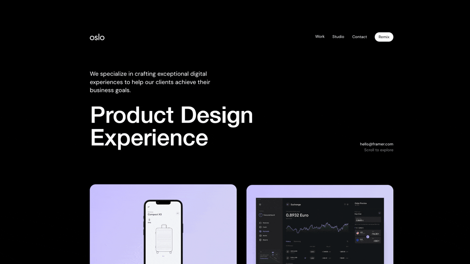 Product Design Experience animation design framer motion motiongraphics product product design productdesign template ui