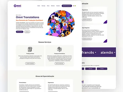 Omni Translations clean figma graphic design ui ux web webdesign website wordpress