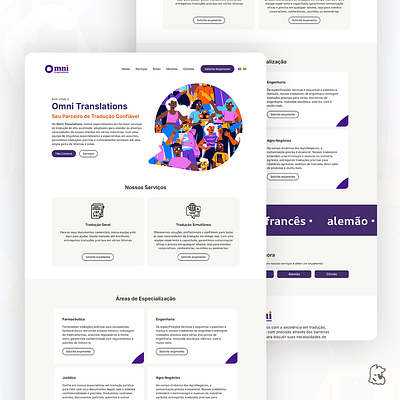 Omni Translations clean figma graphic design ui ux web webdesign website wordpress