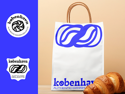 KOBENHAVN BRAND IDENTITY DESIGN badges bakery brand identity brand identity design branding cafe danish pastry design food food branding graphic design logo logo badges logo design pastry pastry box