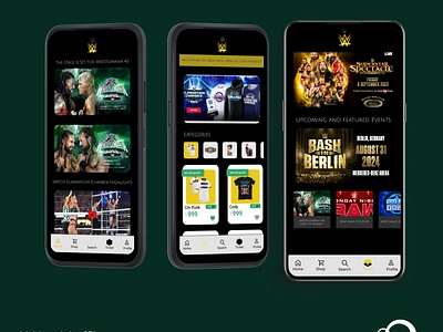 Daily UI Design Wwe App Re-design appdesign branding design mobileappdesign mobiledesign ui uidesign uxdesign