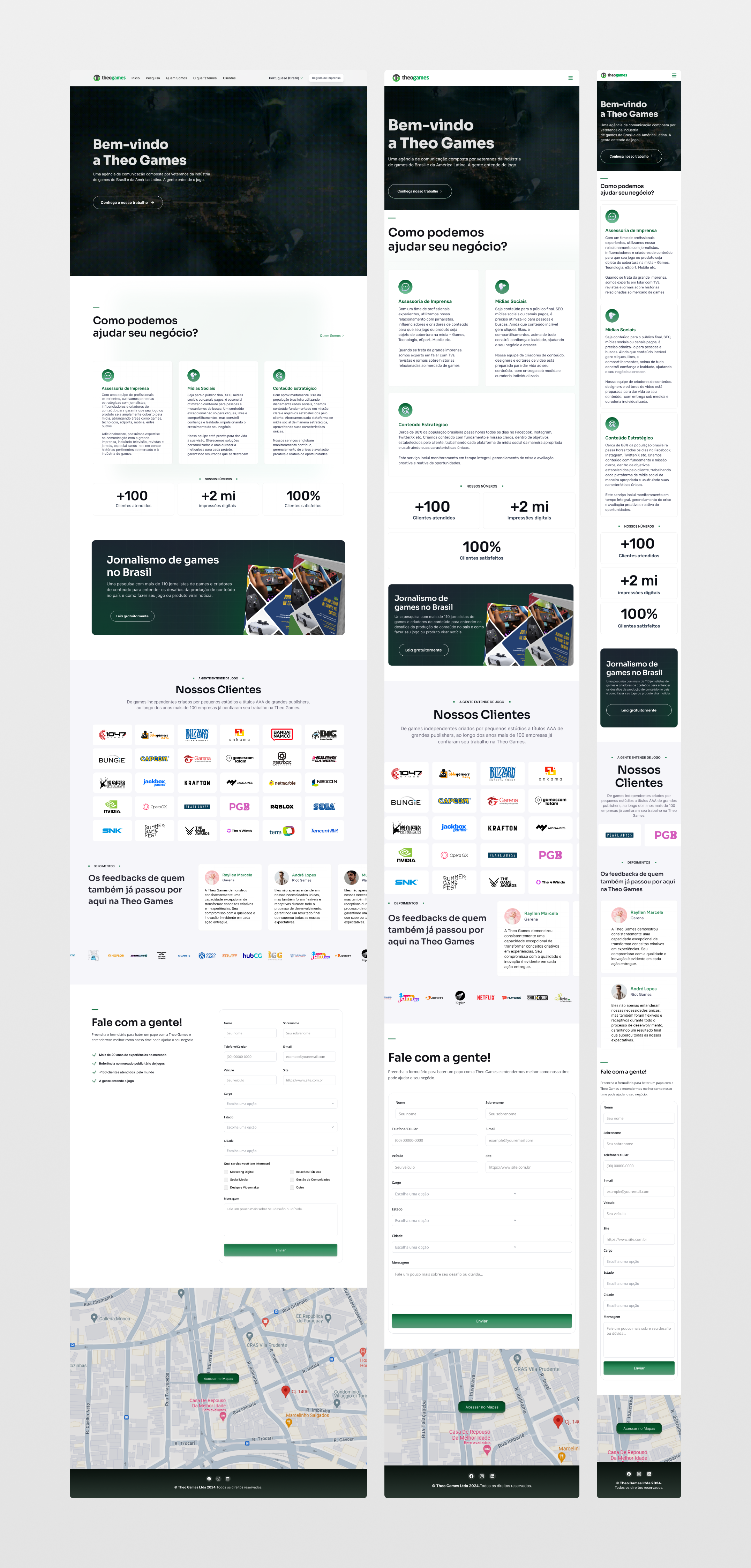 Theo Games agency brazil clean design figma framer gamer gamer agency games landing page mobile design product design redesign theo games ui design ux design visual design web design