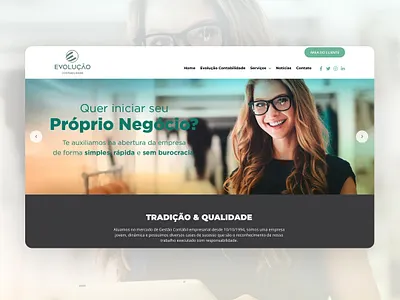 Evolução Contabilidade accounting clean design figma finance money taxes ui ux web webdesign wordpress