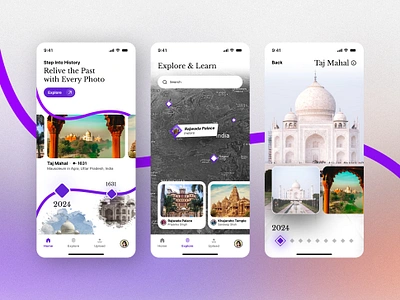 Step Into History with AI-Powered Exploration 🌍 ai branding genai heritage location map timeline ui ux