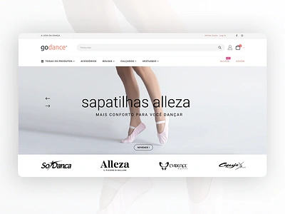 Go Dance (ecommmerce) ballet clean clothes dance design ecommerce figma hiphop jazz ui ux web webdesign wordpress