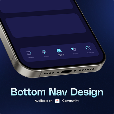 Bottom Nav Design - Figma Template bottom nav bottom nav design design figma free menu menu design nav design navigation design template