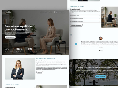 Website para Psicóloga – Projeto Fictício calm clean clean website healthcare design mental health minimal design minimalist psychologist psychology psychology website ui uiux webdesign website website design