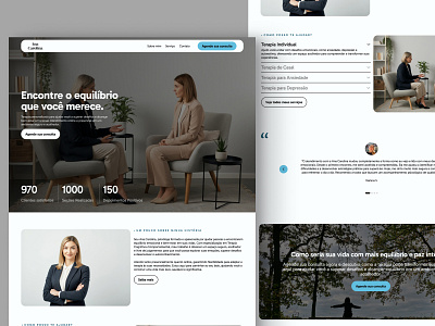 Website para Psicóloga – Projeto Fictício calm clean clean website healthcare design mental health minimal design minimalist psychologist psychology psychology website ui uiux webdesign website website design