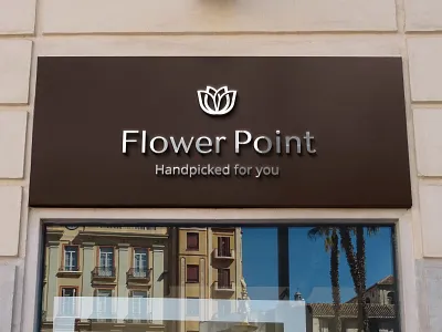 Flower Point Logo branding flower graphic design line logo logo minimal simple