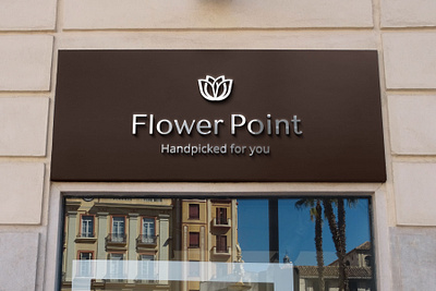 Flower Point Logo branding flower graphic design line logo logo minimal simple