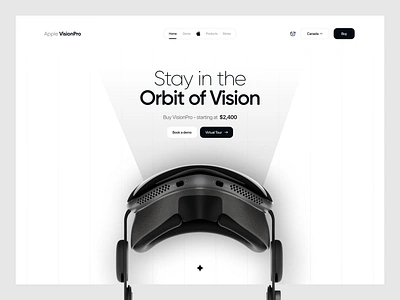 Vision Pro Sales Landing Page - Apple Inc apple apple vision pro ar clean design interface landing landing page minimal product design tredn ui uiux user interface virtual reality vision pro visionos vr web design