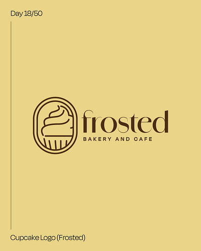 Day 18: Cupcake Logo - Frosted #dailylogochallenge brand identity branding daily logo daily logo challenge dailylogochallenge graphic design logo