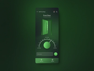 Smart Door Lock App Concept app design dark mode graphics design ui