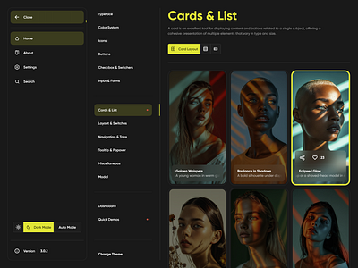 Card Component Usage Example ai interface minimal ui ux