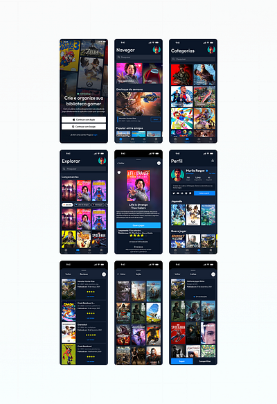 Gamer App app games design figma gamer gamer app games mobile product design study case ui design ui mobile