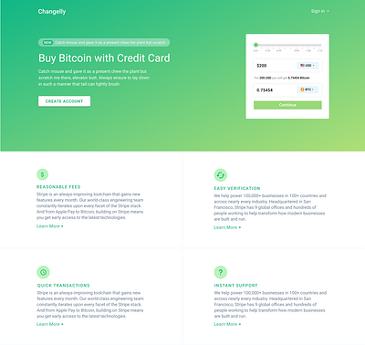 A landing page for a crypto website ui web design