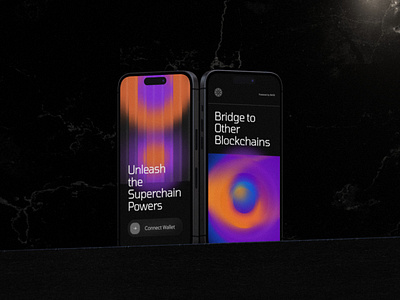 Unleash the Superchain Powers blockchain crypto glassmorphism interaction design intro screen mobile app superchain ui design ux design ux ui