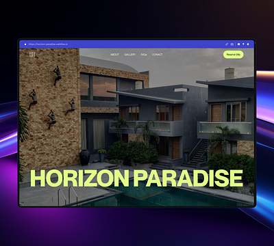 Horizon Paradise Hero Concept ui ui design ux web design