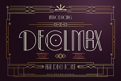 Decolmax Art Deco Typeface design font fonts letteing typeface