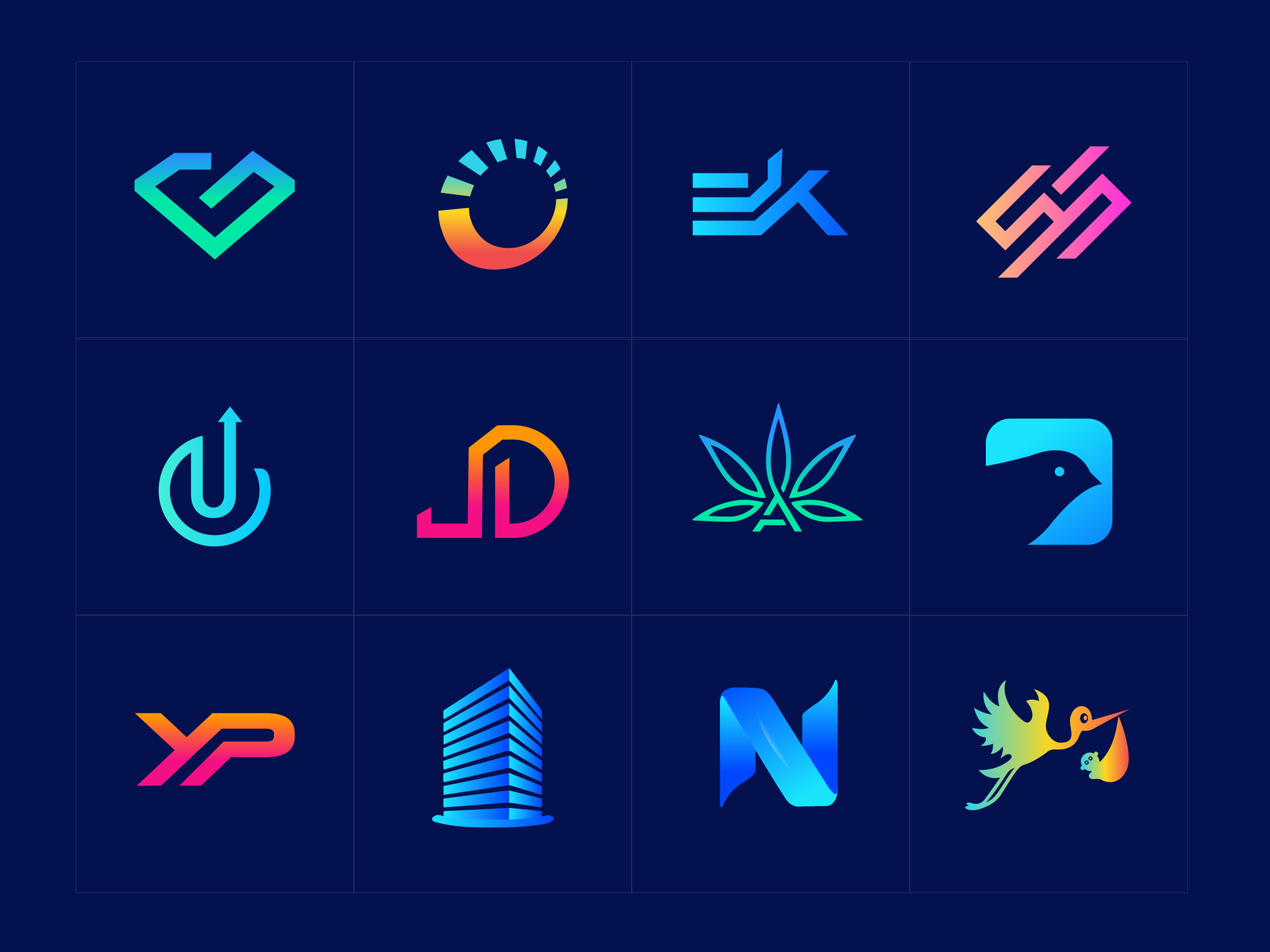 Example of Stunning 3D Gradient App & Logo Design