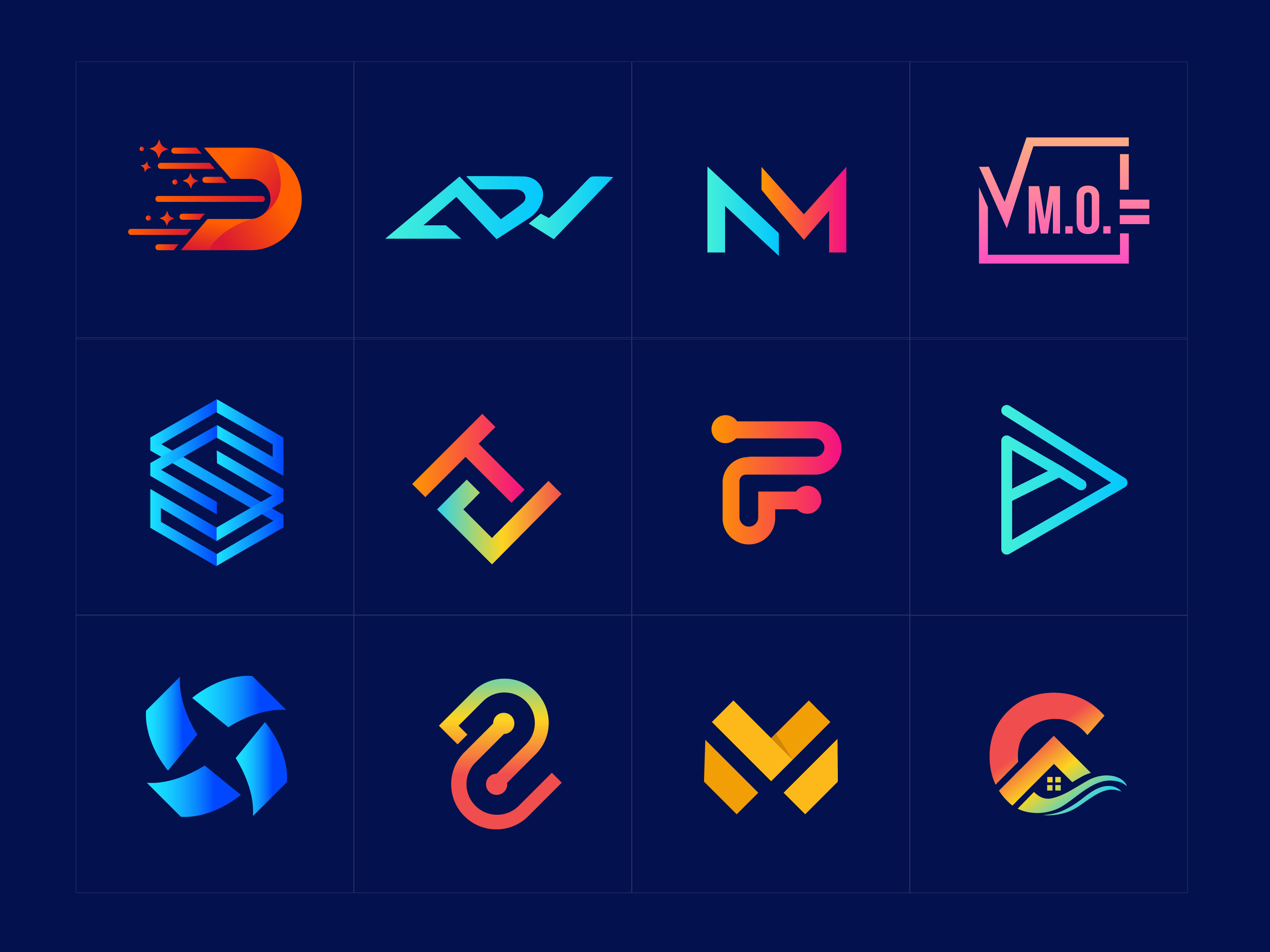Example of Stunning 3D Gradient App & Logo Design