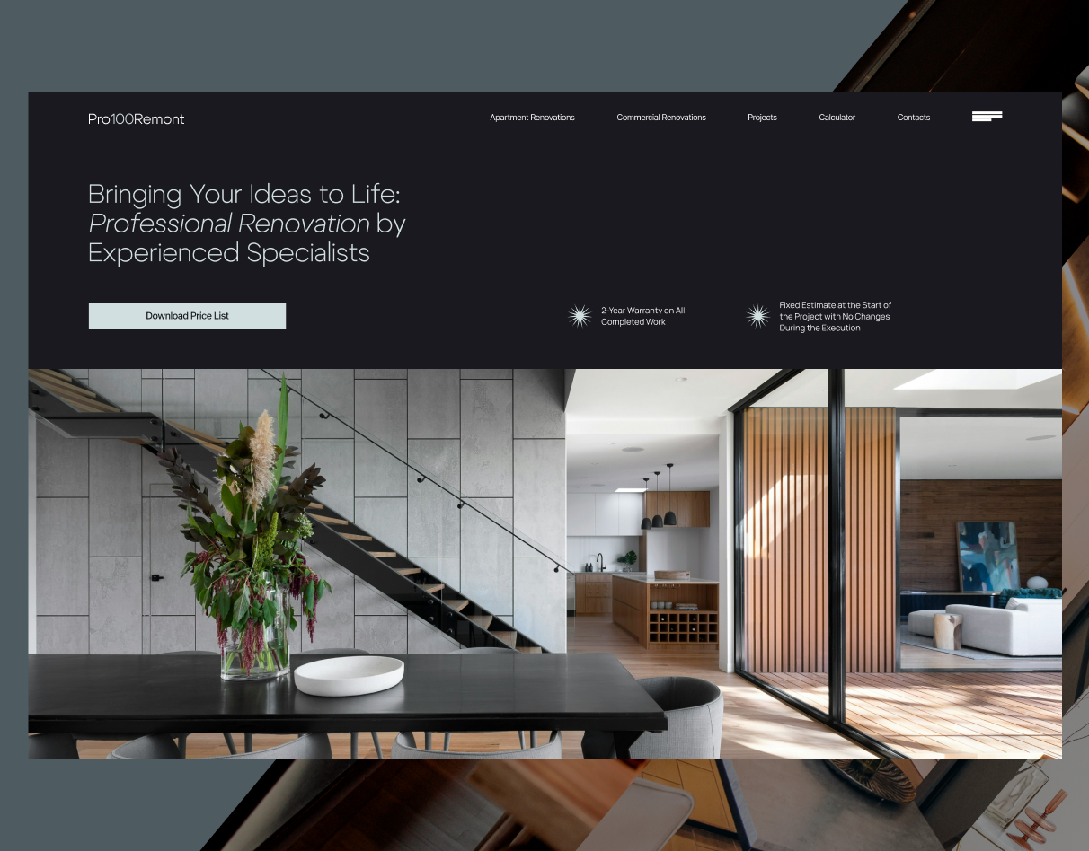 Website Development for a Property Renovation Company company ecommerce landing landing page landingpage property renovation web web design web development website website design