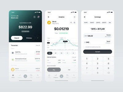 Cryptocurreny - Mobile Design banking bitcoin crypto cryptocurreny design etherium finance financial fintech ios design mobile mobile app mobile design ui uidesign ux uxdesign uxerflow