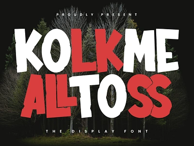 Kolkme Alltoss Display Font animation branding font fonts graphic design logo nostalgic