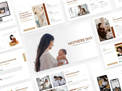 Mother's Day Presentation branding design elegant graphic design mom mother mothers day powerpoint presentation template