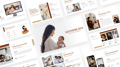 Mother's Day Presentation branding design elegant graphic design mom mother mothers day powerpoint presentation template