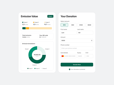 VERTZÉRO - UI Form carbon chart cms crm data design system element footprint green system transformation digital ui ui form ui kit ux