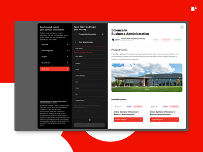 Best Colleges - Inline School Application application college desktop education school sidebar ui uiux university ux