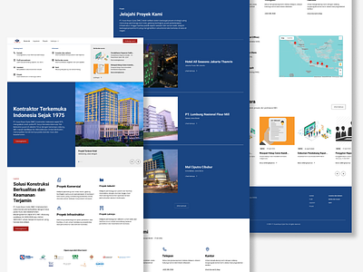 Redesign contractor company landing page blue modern blue landing page ui web design