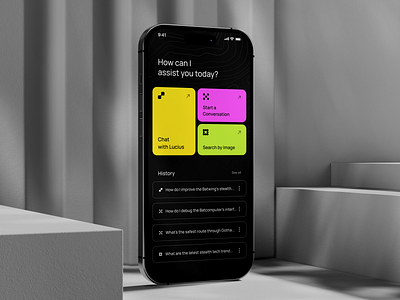 Lucius—Mobile Interface Design ai ai assistant chat interface conversational ui messaging interface mobile design ui