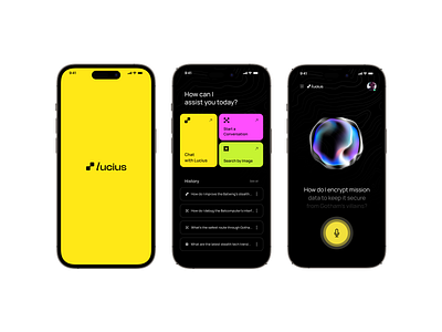 Lucius—AI Sidekick Mobile UI ai ai assistant mobile design ui